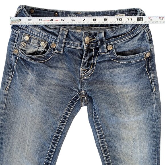 Miss Me Size 24 Tall Long Bootcut Jeans Embellished Pockets Style# JP5740B - Picture 5 of 9